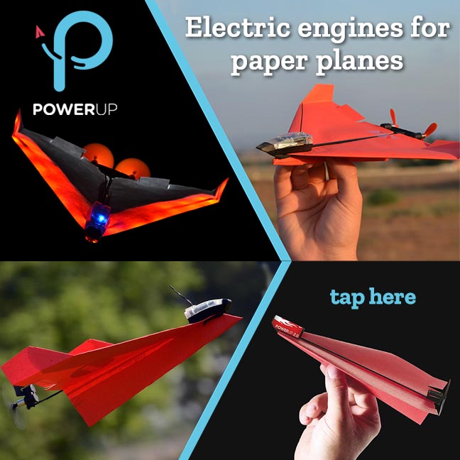 PowerUp Electric engines for paper planes