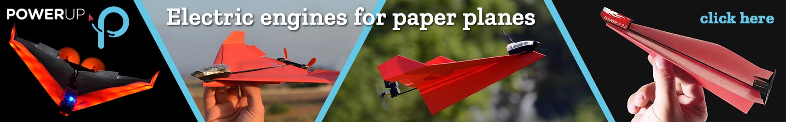 PowerUp Electric engines for paper planes