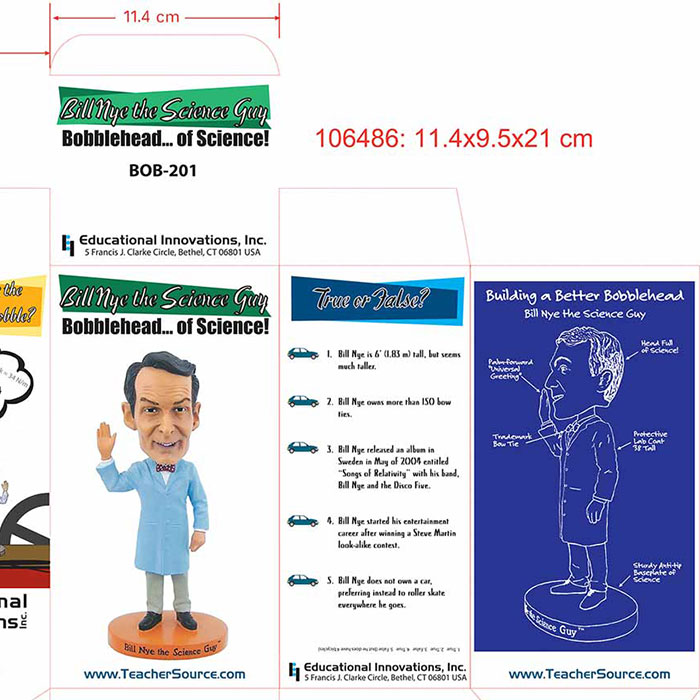 Bill Nye Bobblehead, Package Design